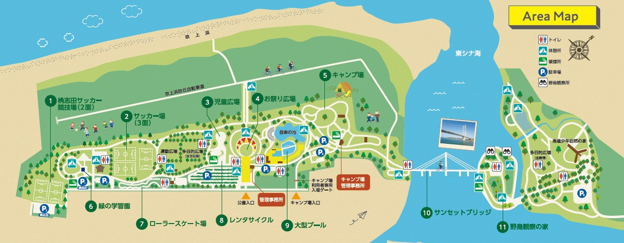吹上浜海浜公園マップ図