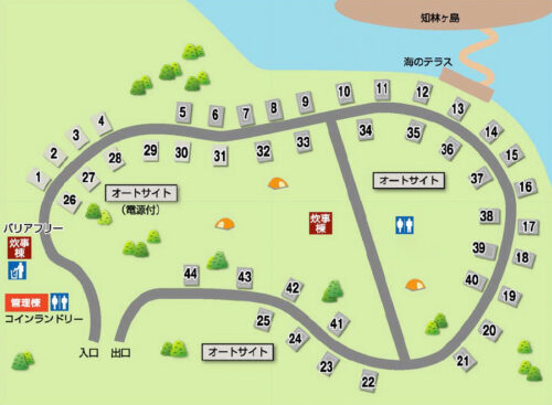 指宿エコキャンプ場サイトマップ