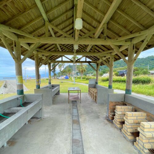 神川キャンプ場にある炊事棟