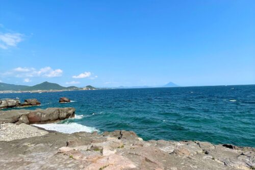 火之神公園キャンプ場から見た東シナ海