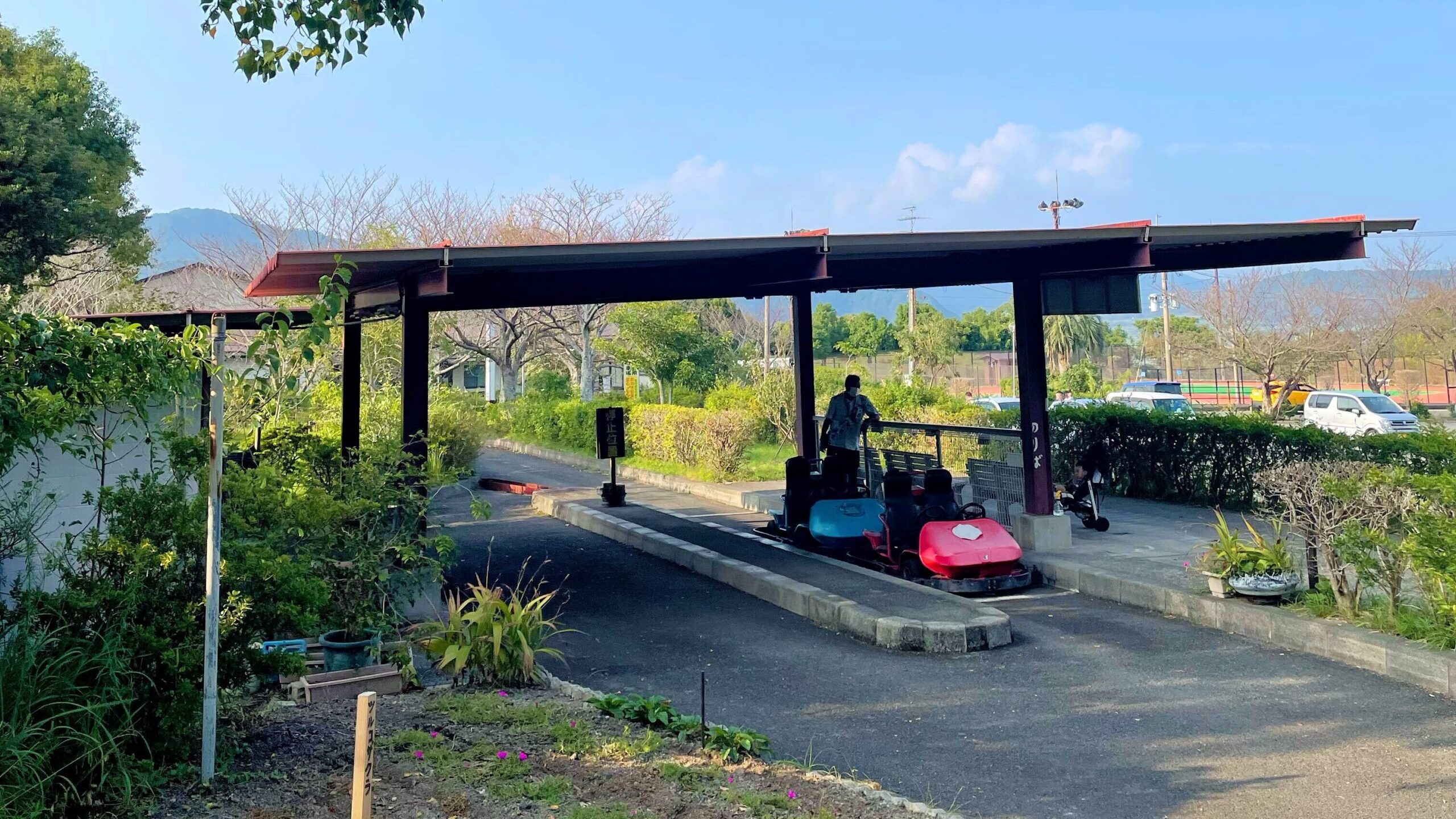 かいもん山麓ふれあい公園キャンプ場にあるゴーカート