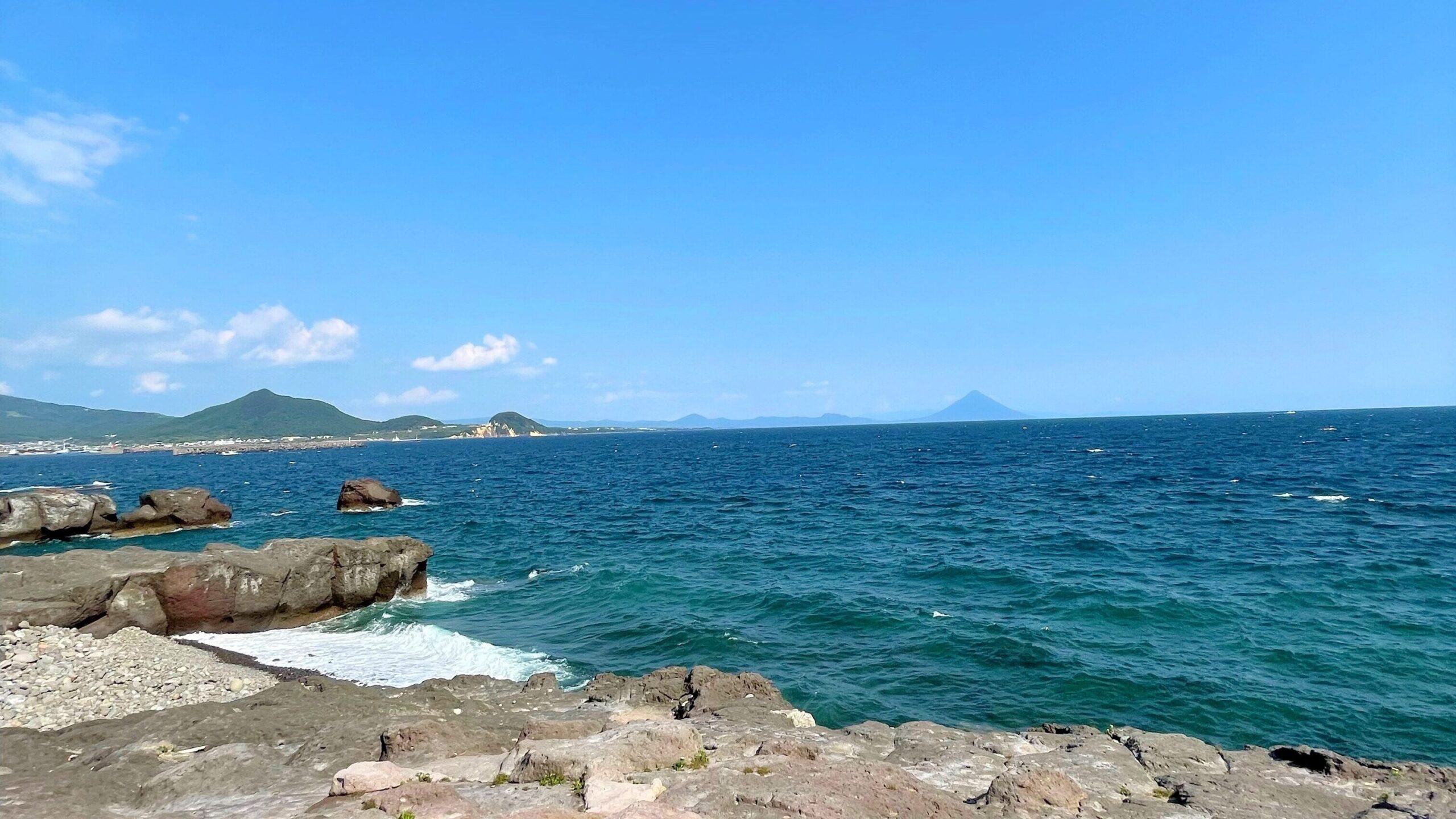 火之神公園キャンプ場から見た東シナ海