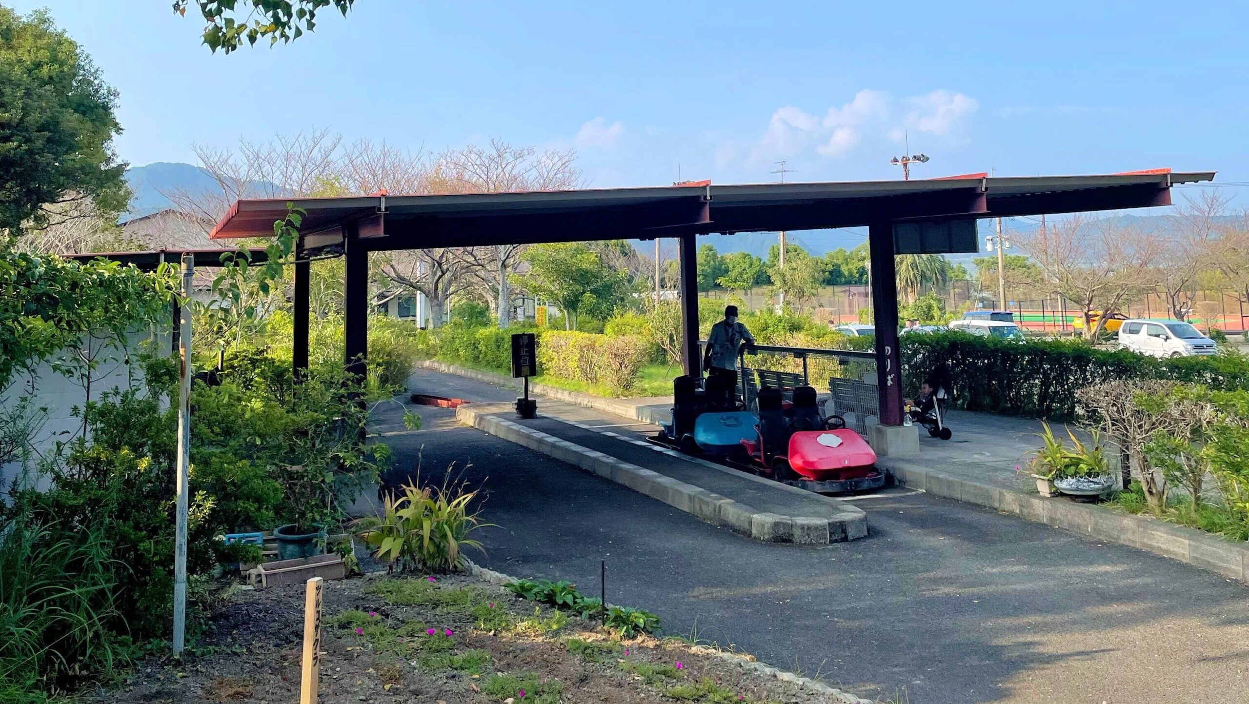 かいもん山麓ふれあい公園キャンプ場にあるゴーカート